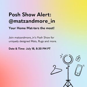Posh Show Alert: matzandmore_in on 18th July at 8:30 PM PDT